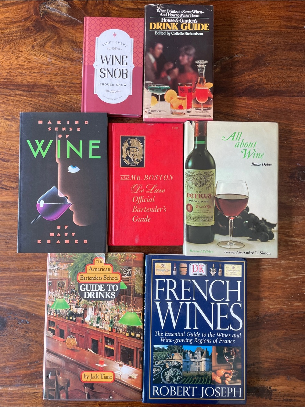 7 Mixed Lot of Assorted Wine & Drink Guide Books Set Vintage and Newer